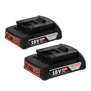 باتری لیتیومی 18 ولت 2 آمپر ساعت بوش مدل li.ion gba 18v 2.0 ah مجموعه 2 عددی